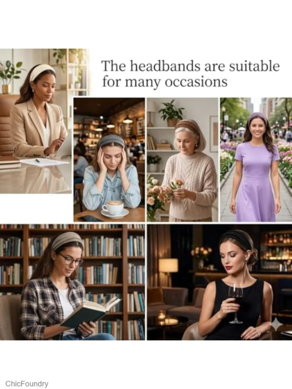 Non Slip Wide Stretch Elastic Fabric Headbands for Women Hair Accessories Fall